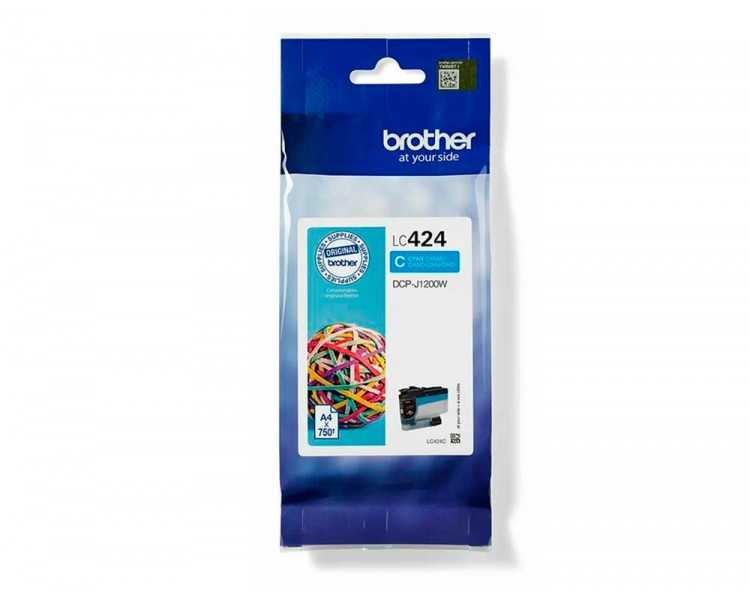 Ink-jet brother lc424c dcp-1200w cian 750 paginas