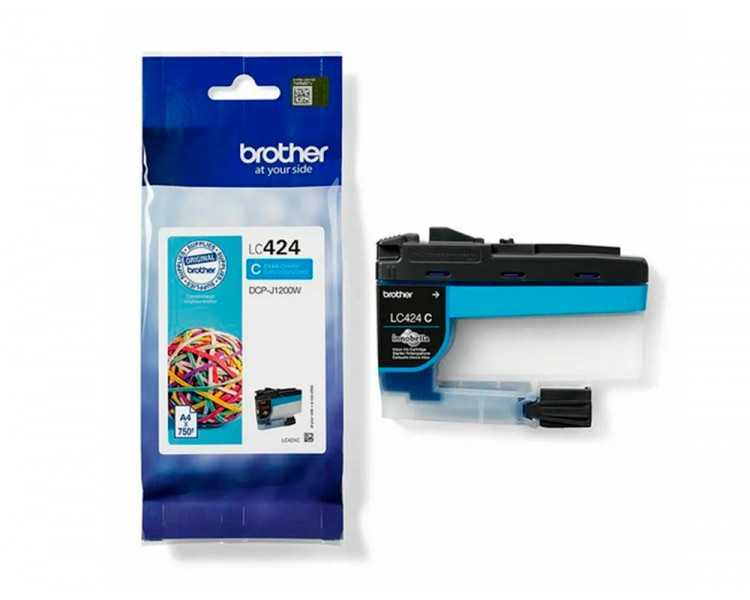 Ink-jet brother lc424c dcp-1200w cian 750 paginas
