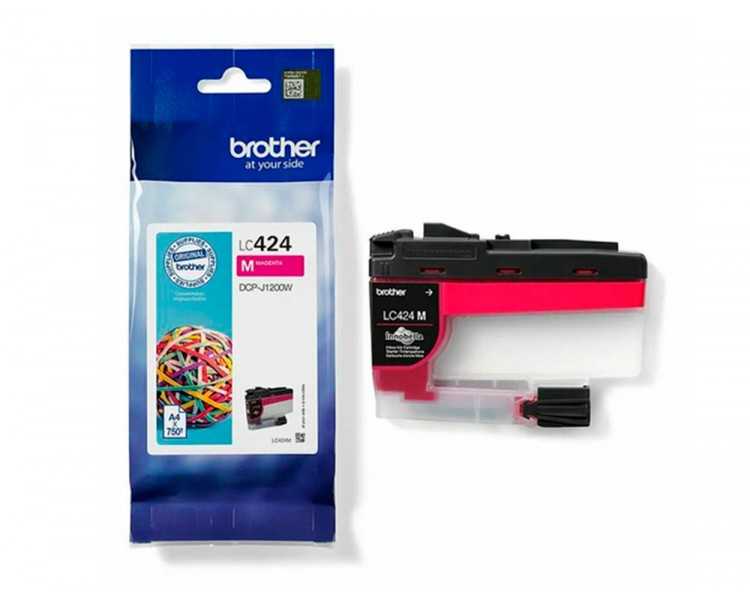 Ink-jet brother lc424 dcp-1200w magenta 750 paginas