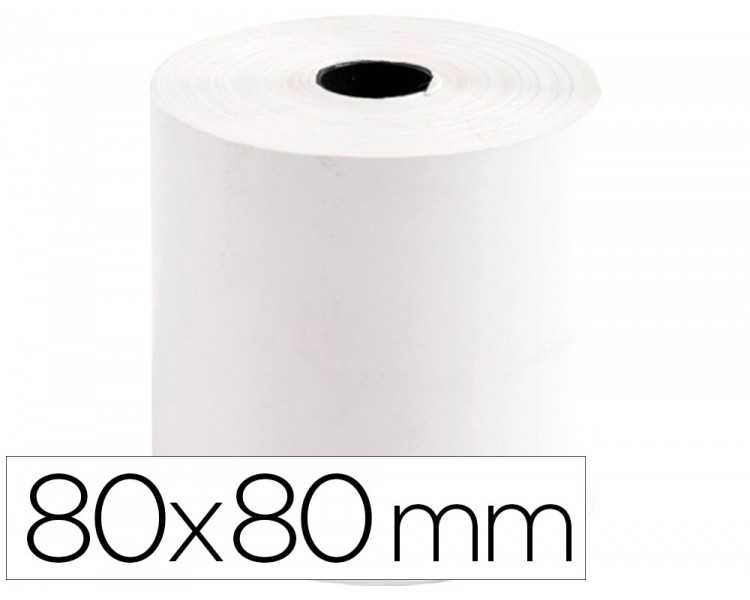 Rollo sumadora termico greening 80 mm ancho x 80 mm diametro sin bisfenol a papel de 70 g/m2
