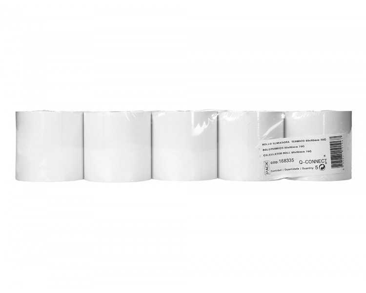 Rollo sumadora termico greening 80 mm ancho x 80 mm diametro sin bisfenol a papel de 70 g/m2