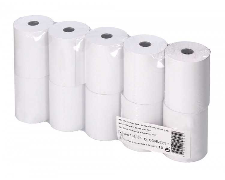 Rollo sumadora termico greening 80 mm ancho x 60 mm diametro sin bisfenol a papel de 70 g/m2