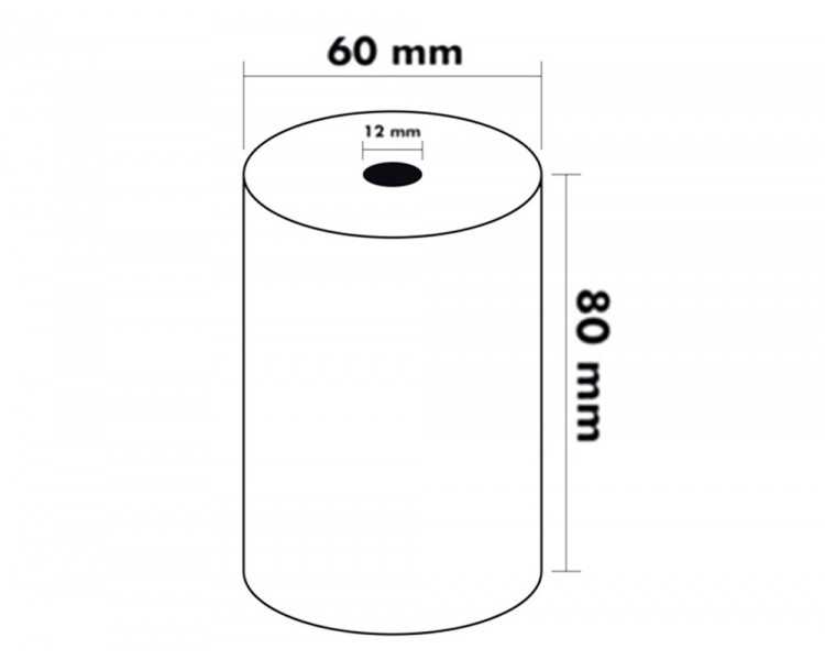 Rollo sumadora termico greening 80 mm ancho x 60 mm diametro sin bisfenol a papel de 70 g/m2