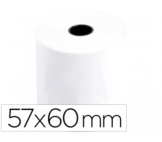 Rollo sumadora termico greening 57 mm ancho x 60 mm diametro sin bisfenol a papel de 70 g/m2