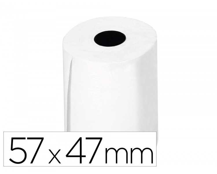 Rollo sumadora termico greening 57 mm ancho x 47mm diametro para tpv sin bisfenol a papel de 70 g/m2