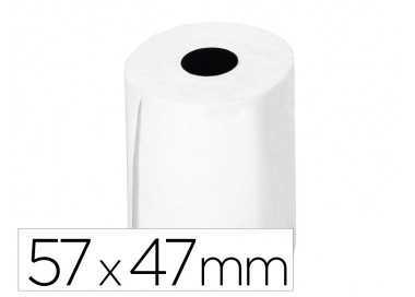 Rollo sumadora termico greening 57 mm ancho x 47mm diametro para tpv sin bisfenol a papel de 70 g/m2