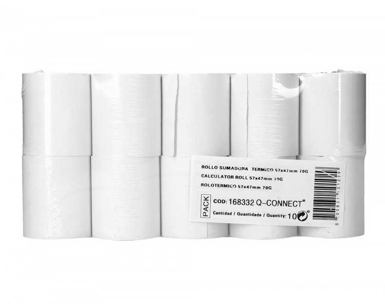 Rollo sumadora termico greening 57 mm ancho x 47mm diametro para tpv sin bisfenol a papel de 70 g/m2