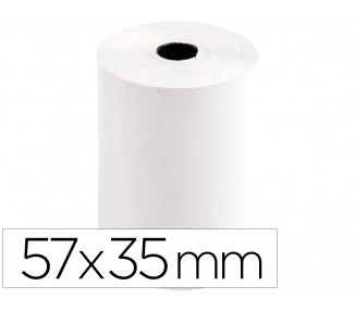 Rollo sumadora termico greening 57 mm ancho x 35 mm diametro para tpv sin bisfenol a papel de 70 g/m2