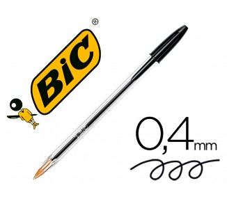 Boligrafo bic cristal original tinta negra bolsa de 5 unidades
