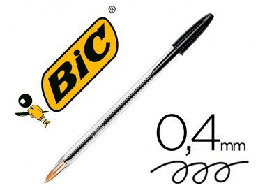 Boligrafo bic cristal original tinta negra bolsa de 5 unidades