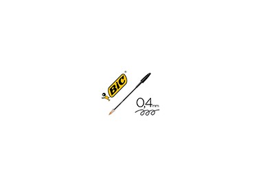 Boligrafo bic cristal original tinta negra bolsa de 5 unidades