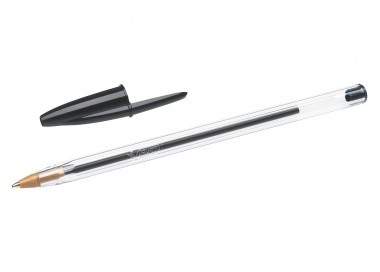 Boligrafo bic cristal original tinta negra bolsa de 5 unidades