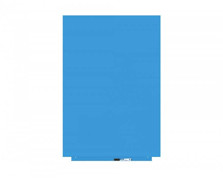 Pizarra blanca rocada lacada magnetica modular sin marco color azul 75x115 cm