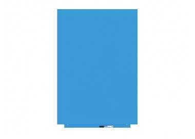 Pizarra blanca rocada lacada magnetica modular sin marco color azul 75x115 cm