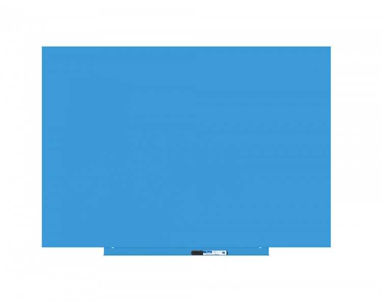 Pizarra blanca rocada lacada magnetica modular sin marco color azul 75x115 cm