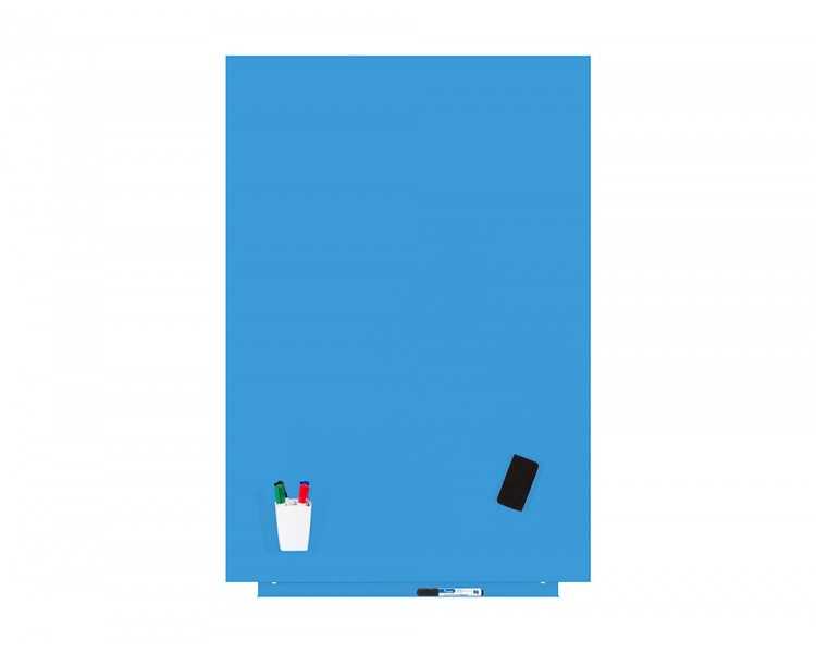 Pizarra blanca rocada lacada magnetica modular sin marco color azul 75x115 cm