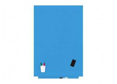 Pizarra blanca rocada lacada magnetica modular sin marco color azul 75x115 cm