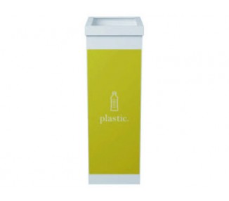 Contenedor papelera reciclaje paperflow con tapa poliestireno para plasticos 60 l 76x36,3x26,3 cm