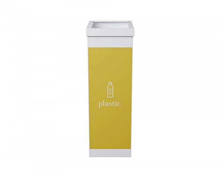 Contenedor papelera reciclaje paperflow con tapa poliestireno para plasticos 60 l 76x36,3x26,3 cm