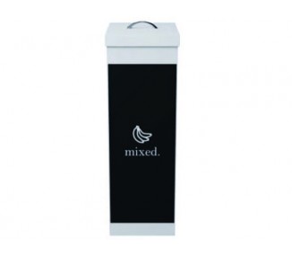 Contenedor papelera reciclaje paperflow con tapa poliestireno para residuos organicos 60 l 76x36,3x26,3