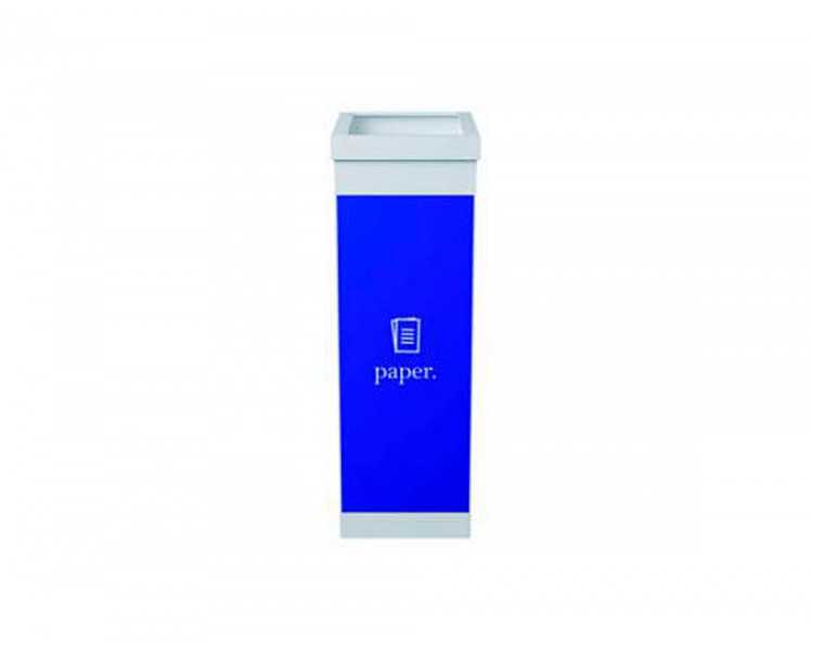 Contenedor papelera reciclaje paperflow con tapa poliestireno para papeles 60 l 76x36,3x26,3 cm