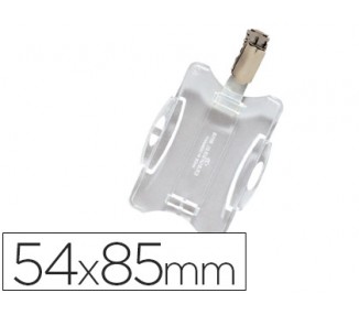 Identificador con pinza giratoria durable uso vertical/horizontal 54x85 mm