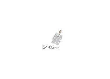 Identificador con pinza giratoria durable uso vertical/horizontal 54x85 mm