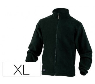 Chaqueta deltaplus polar con cremallera 2 bolsillos color negro talla xl