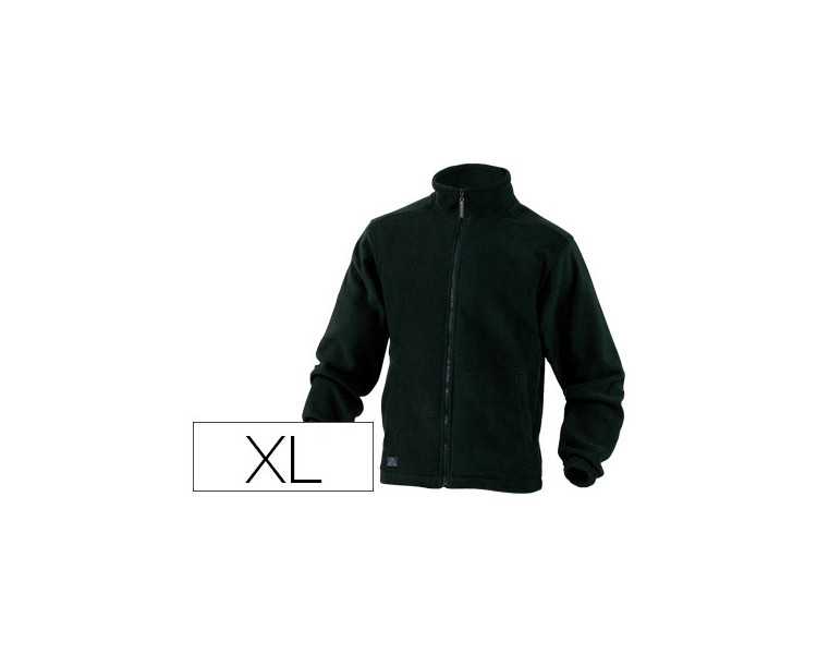 Chaqueta deltaplus polar con cremallera 2 bolsillos color negro talla xl