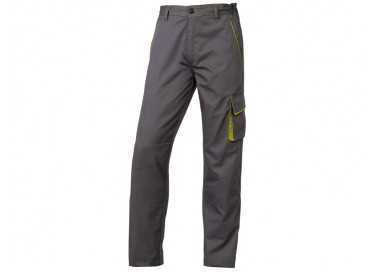 Pantalon de trabajo deltaplus cintura ajustable 5 bolsillos color gris verde talla m Pantalon de trabajo deltaplus cintura ajustable 5 bolsillos color gris verde talla m