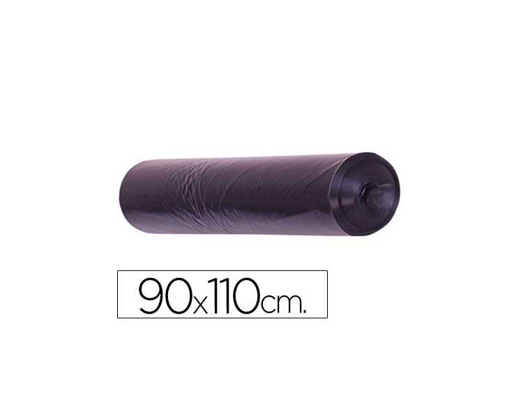 Bolsa basura industrial negra 90x110cm galga 200 rollo de 10 unidades