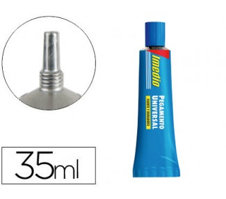 Pegamento imedio universal transparente banda azul 35 ml unidad