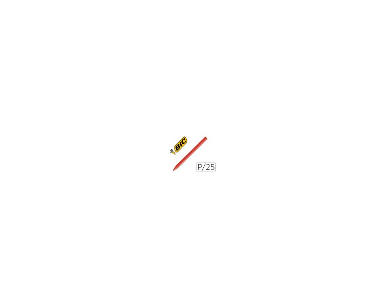 Lapices plastidecor unicolor rojo-03 caja con 25 lapices