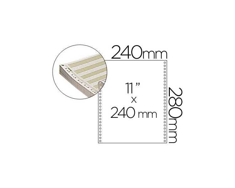Papel continuo 240x11 pautado caja de 2500 hojas