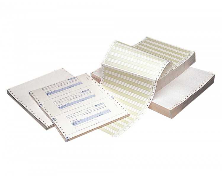 Papel continuo 380x11 pautado caja de 2500 hojas