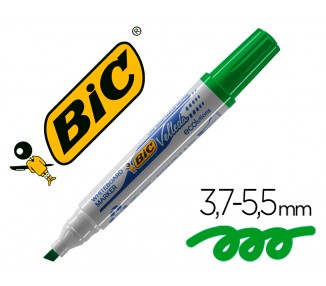 Rotulador bic velleda para pizarra verde punta biselada 5,9 mm