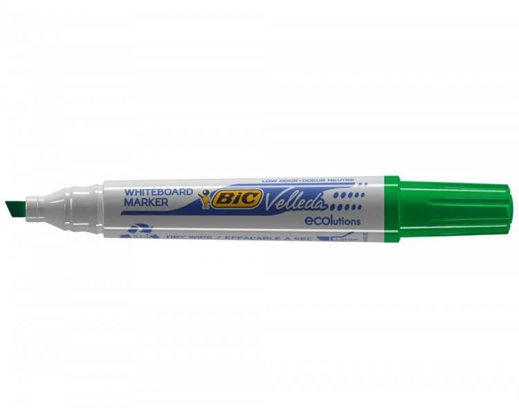 Rotulador bic velleda para pizarra verde punta biselada 5,9 mm