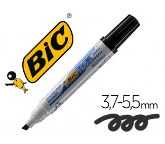 Rotulador bic velleda para pizarra negro punta biselada 5,9 mm