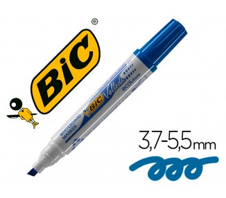 Rotulador bic velleda para pizarra azul punta biselada 5,9 mm