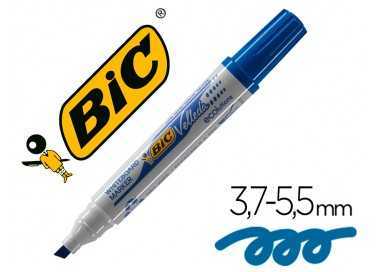 Rotulador bic velleda para pizarra azul punta biselada 5,9 mm