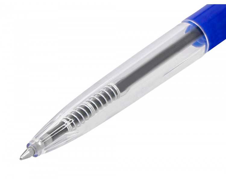Boligrafo q-connect retractil con clip diseño fino tinta aceite 0,7 mm color azul