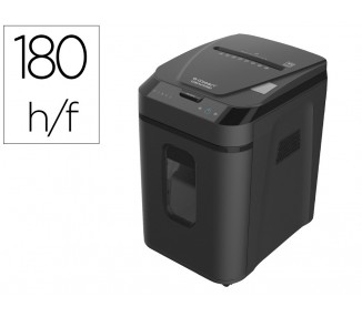 Destructora de documentos q-connect capacidad corte 180 h auto / 10 h manual destruye grapas clips y tarjetas