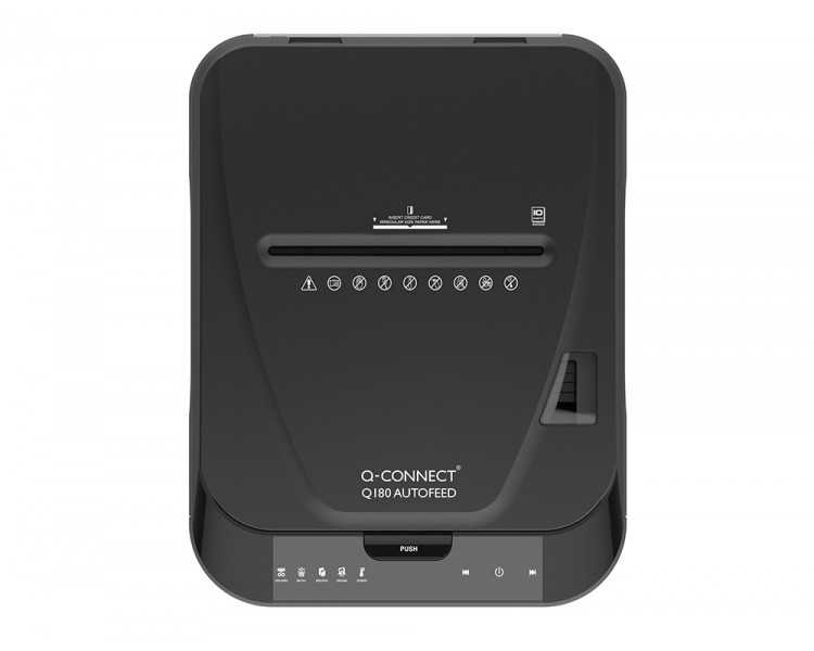 Destructora de documentos q-connect capacidad corte 180 h auto / 10 h manual destruye grapas clips y tarjetas