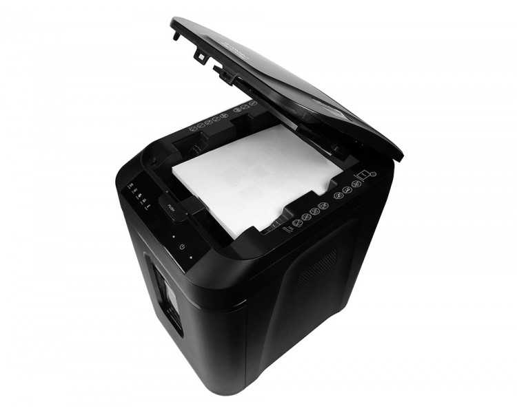 Destructora de documentos q-connect capacidad corte 180 h auto / 10 h manual destruye grapas clips y tarjetas