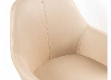 Silla q-connect confidente siemione base metalica alt max 820 anc 570 prof 580 color marron arena