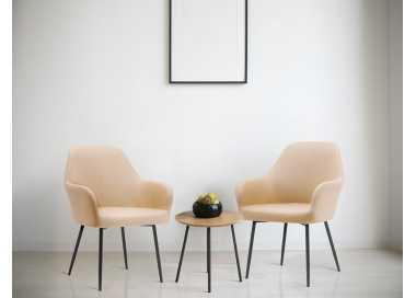 Silla q-connect confidente siemione base metalica alt max 820 anc 570 prof 580 color marron arena
