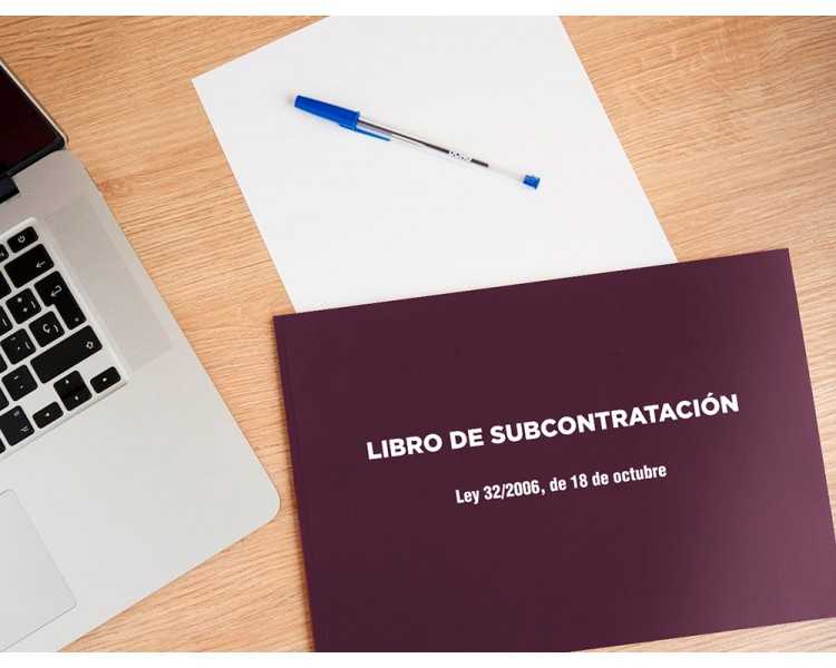 Libro liderpapel subcontratacion folio juego de 10 hojas autocopiativas