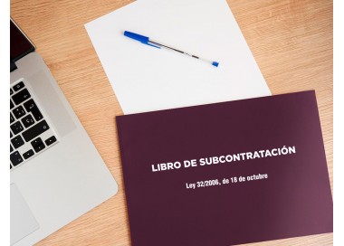 Libro liderpapel subcontratacion folio juego de 10 hojas autocopiativas