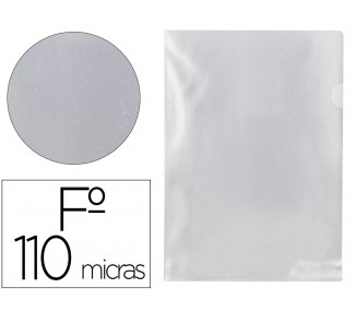 Carpeta q-connect dossier uñero plastico folio transparente 110 micras