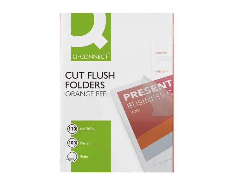 Carpeta q-connect dossier uñero plastico folio transparente 110 micras
